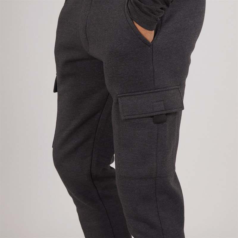 French Connection Mens Cargo Joggers Charcoal Mel - Image 3