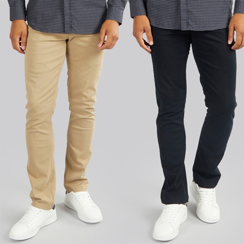 French Connection Mens Two Pack Chinos Marine/Stone