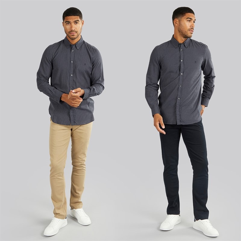 French Connection Mens Two Pack Chinos Marine/Stone - Image 3