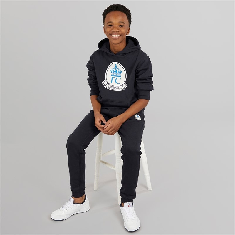 French Connection Boys Dalps Hoodie And Joggers Tracksuit Marine - Image 4