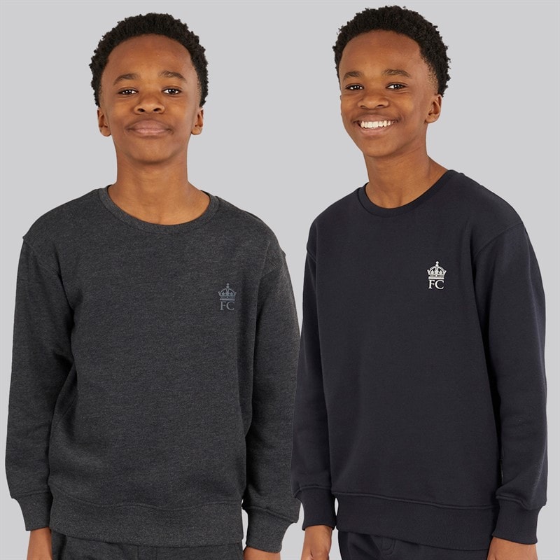 French Connection Boys Admiral Two Pack Sweatshirts Marine/Charcoal - Image 1