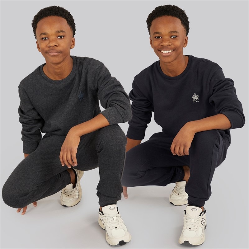 French Connection Boys Admiral Two Pack Sweatshirts Marine/Charcoal - Image 3