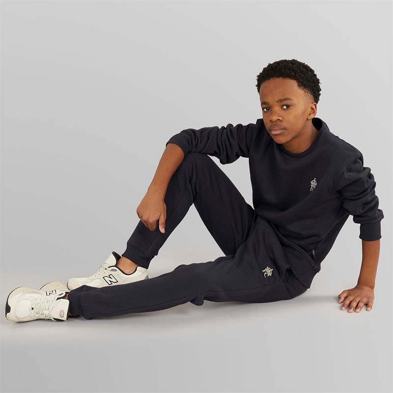 French Connection Boys Admiral Two Pack Joggers Marine/Charcoal - Image 3