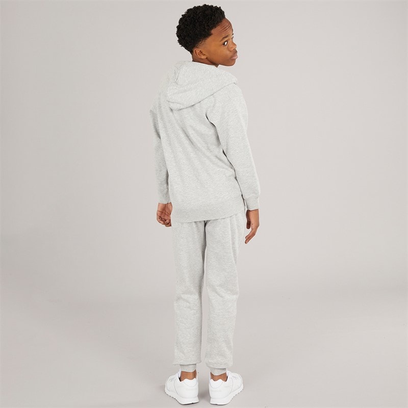 French Connection Boys Zip Hoodie And Joggers Tracksuit Light Grey Mel - Image 2