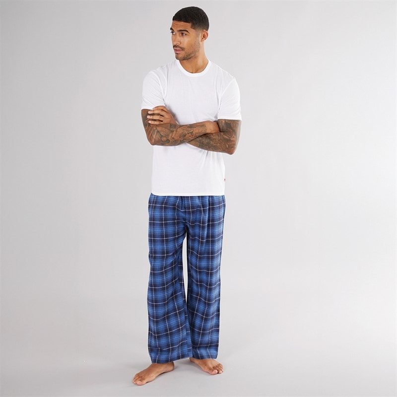 French Connection Mens FC Flannel Pants Multi Blue - Image 4