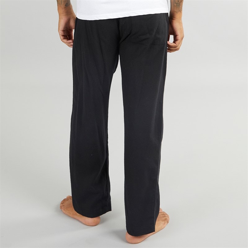French Connection Mens FCUK Plain Flannel Pants Black - Image 2