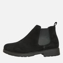 French Connection Mens FC Suede Cleated Chelsea Boots Black Suede