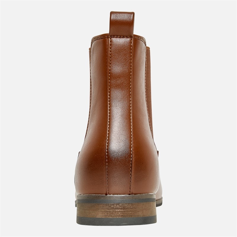 French Connection Mens French Connections PU Chelsea Boots Tan - Image 3