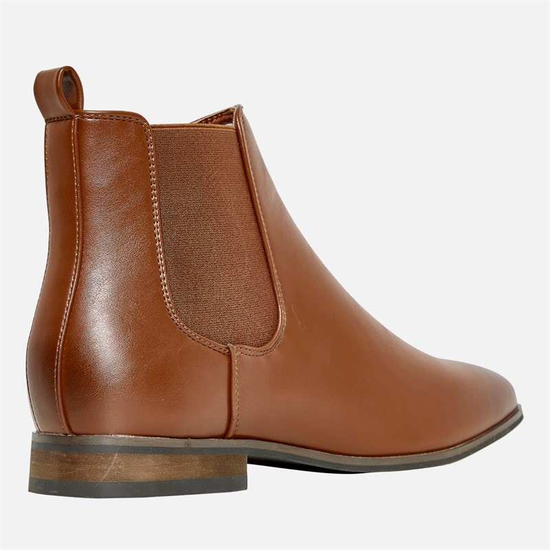 French Connection Mens French Connections PU Chelsea Boots Tan - Image 5