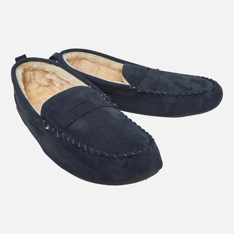 French Connection Mens Moccasin 2 Slippers Marine - Image 1