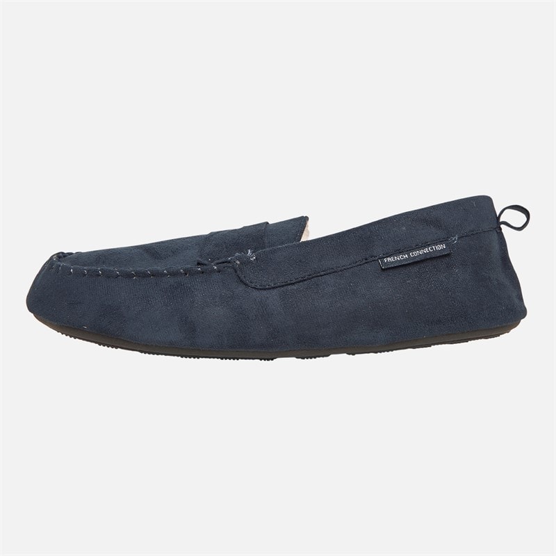 French Connection Mens Moccasin 2 Slippers Marine - Image 2