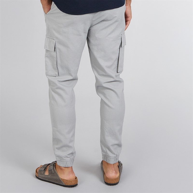 French Connection Mens Linen Cargos Light Grey - Image 2
