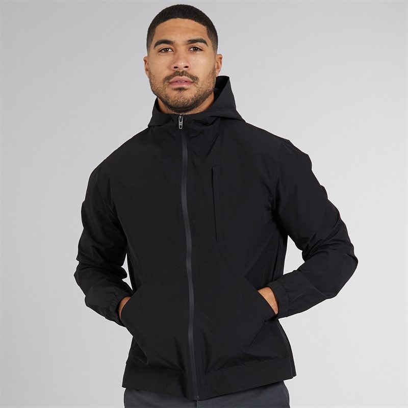 French Connection Mens Tech Luxe Hooded Jacket Black - Image 3