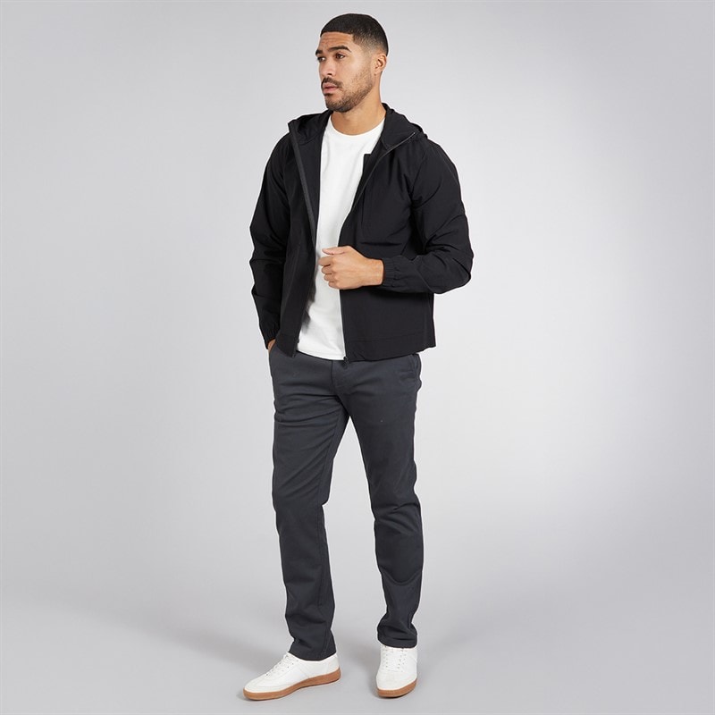 French Connection Mens Tech Luxe Hooded Jacket Black - Image 4