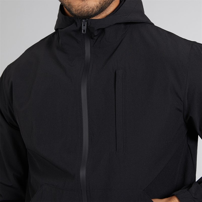 French Connection Mens Tech Luxe Hooded Jacket Black - Image 5