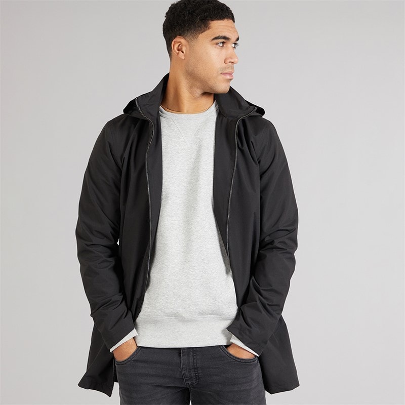 French Connection Mens Mac Hooded Jacket Black - Image 3