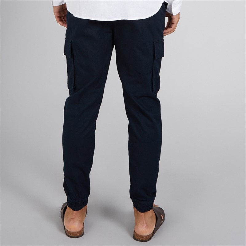 French Connection Mens Linen Cargos Marine - Image 2