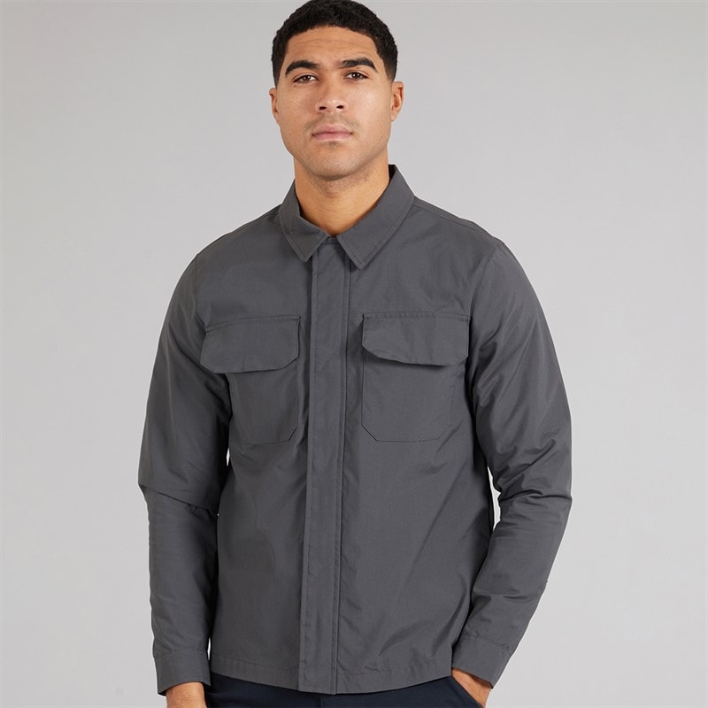 French Connection Mens Tech Overshirt Charcoal - Image 5