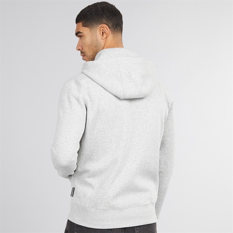 French Connection Mens FC Zip Hoodie Light Grey Mel/Marine Lgt Grey Mel/Marine - Image 2