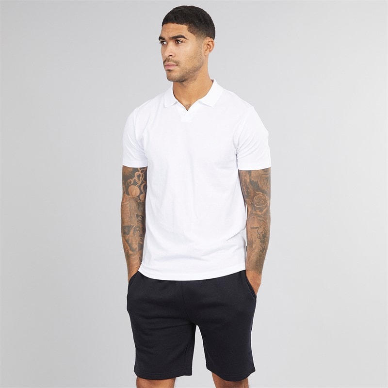 French Connection Mens Jersey Trophy Polo Shirt And Shorts Set Multi 1 - Polo White/Short Marine