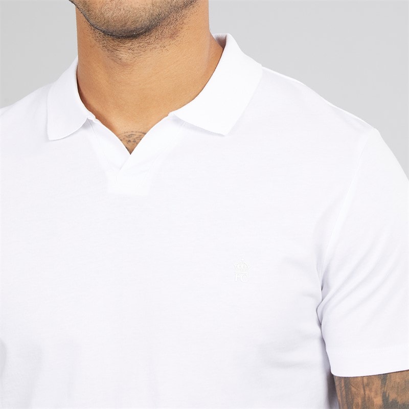 French Connection Mens Jersey Trophy Polo Shirt And Shorts Set Multi 1 - Polo White/Short Marine - Image 3