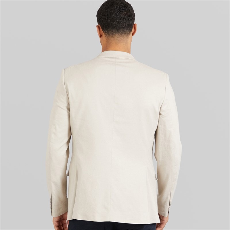 French Connection Mens Linen Blazer Stone - Image 2
