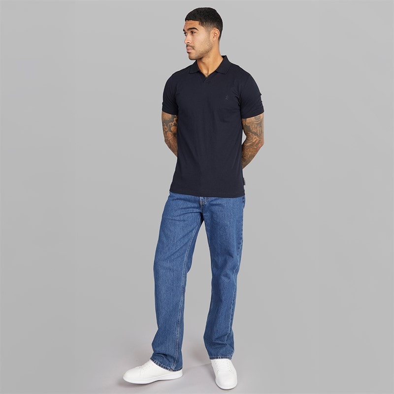 French Connection Mens Trophy Polo Shirt Marine - Image 4