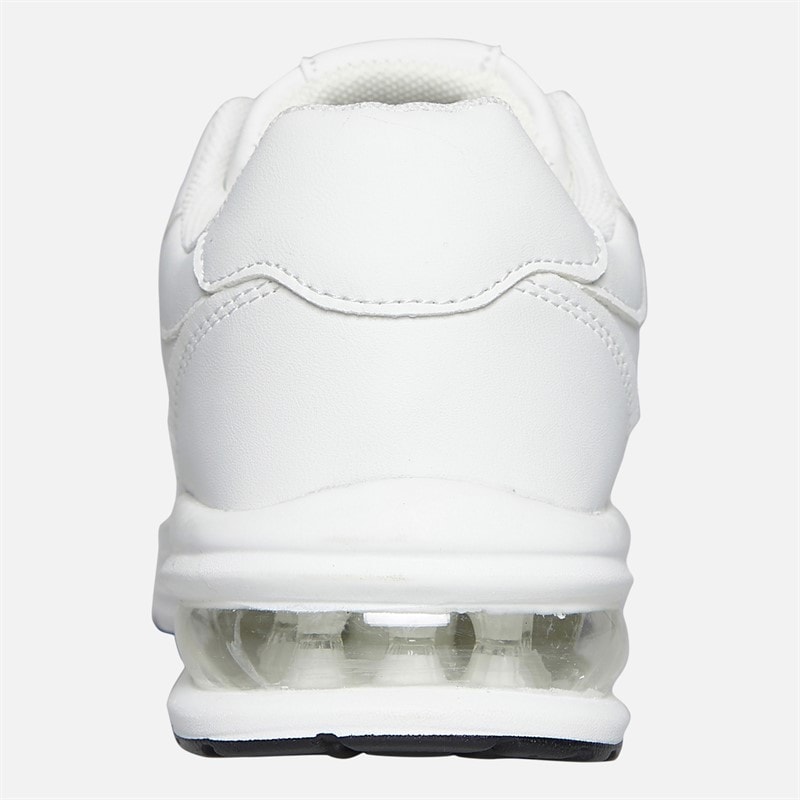 French Connection Junior Suede Block Trainers White (Black Sole) - Image 3