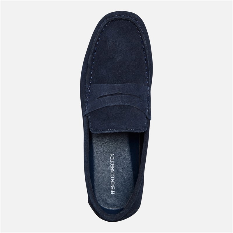 French Connection Mens Suede Driving Loafers Marine - Image 4