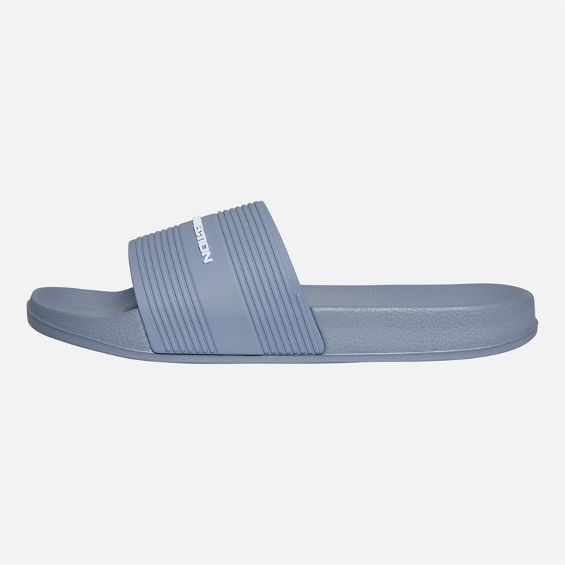 French Connection Mens Strap Sliders Light Blue/White Logo Lgt Blue/White Logo - Image 2
