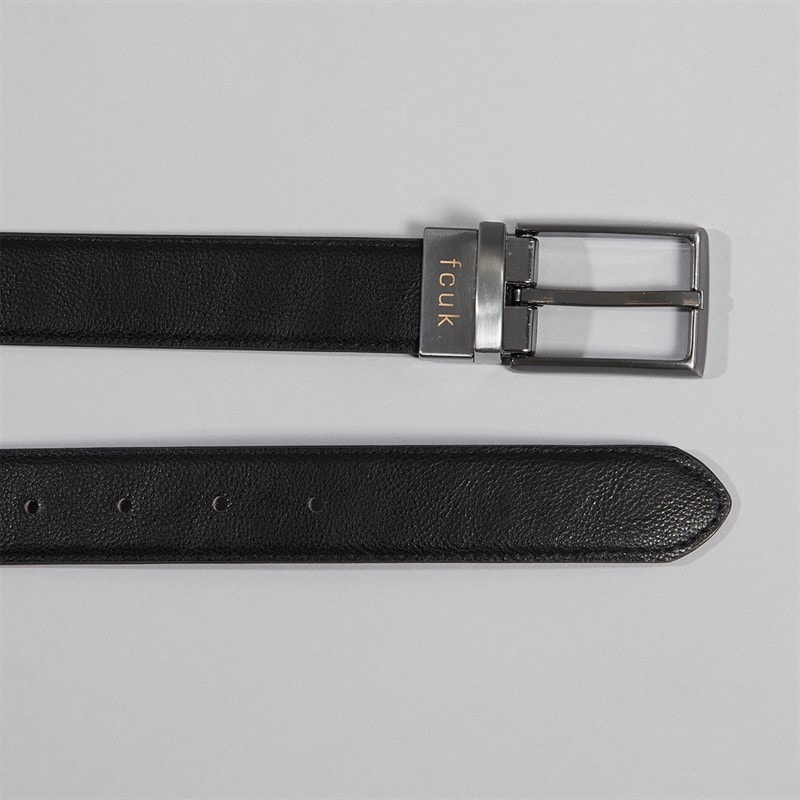 French Connection Mens Keeper 2 Reversible Belt Black - Image 2