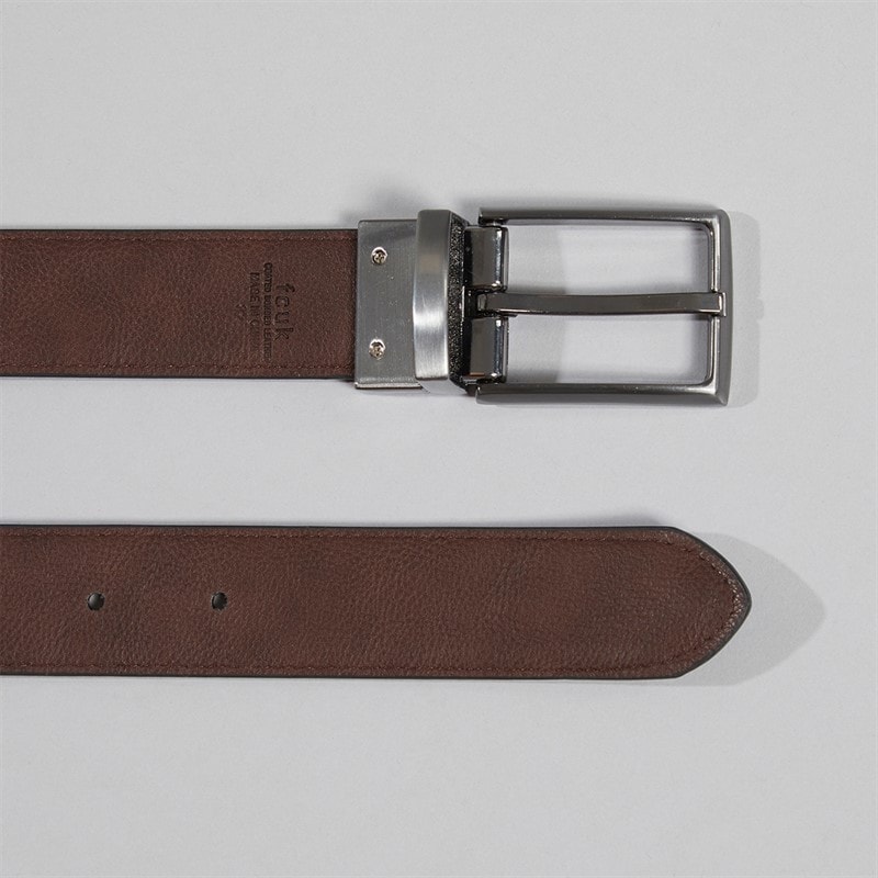 French Connection Mens Keeper 2 Reversible Belt Black - Image 3