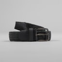 French Connection Mens Woven Elastic Belt Dark Charcoal
