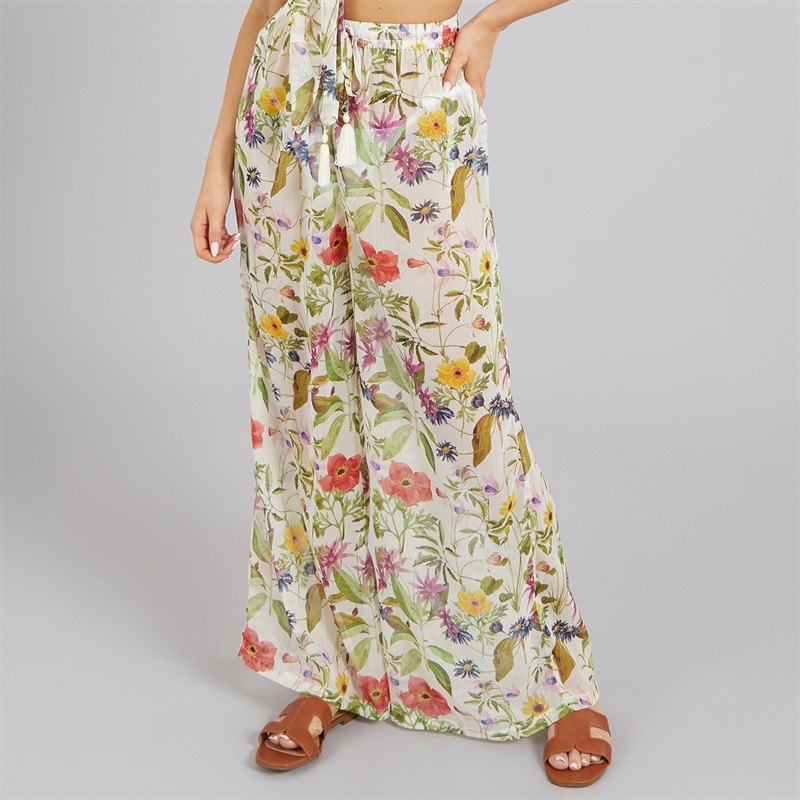 French Connection Womens Monica Silky Trousers Multi - Image 3