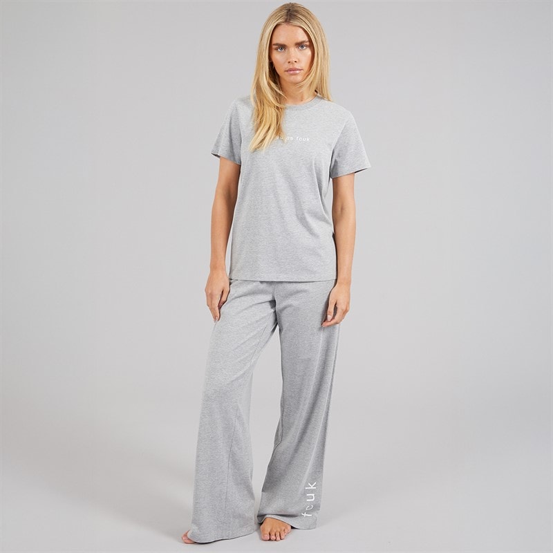 French Connection Womens Tired As Pyjama Set Grey Marl - Image 4
