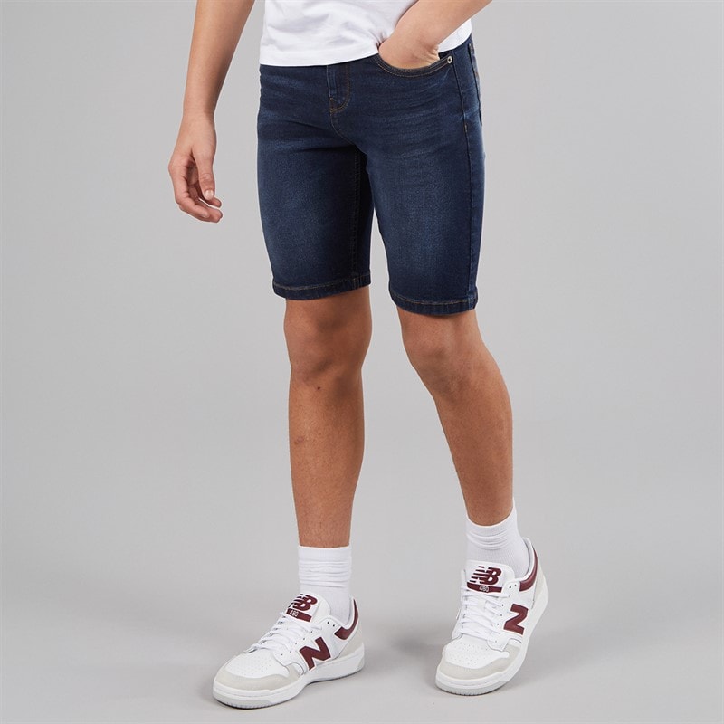 French Connection Boys Denim Shorts Dark Blue