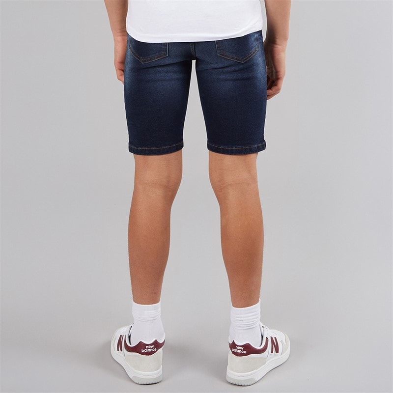 French Connection Boys Denim Shorts Dark Blue - Image 2