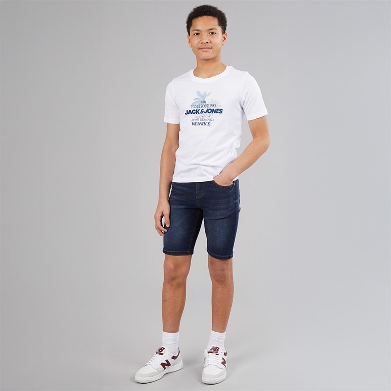 French Connection Boys Denim Shorts Dark Blue - Image 4