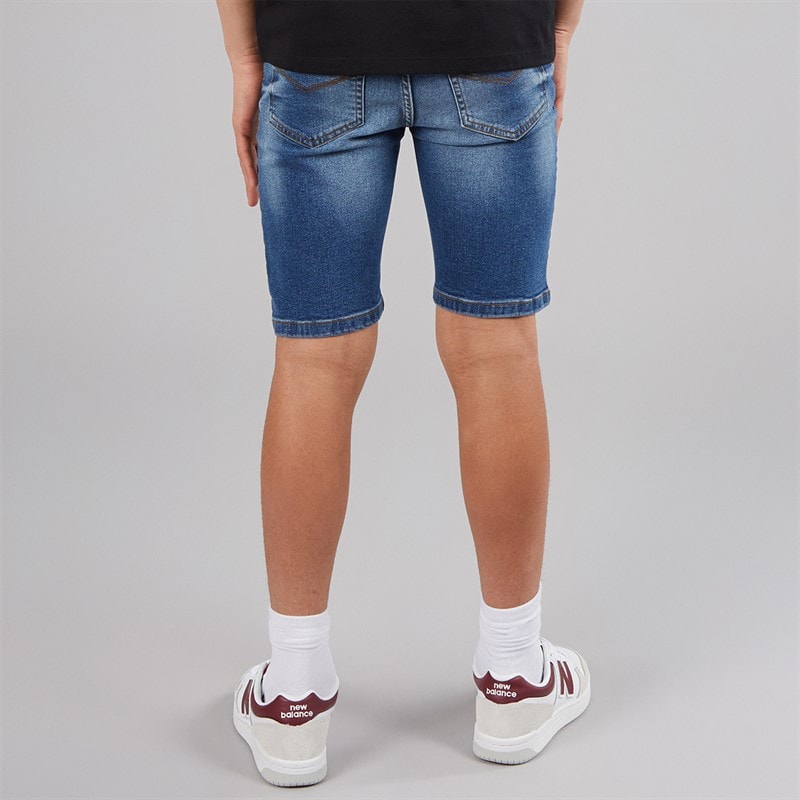 French Connection Boys Denim Shorts Mid Blue - Image 2