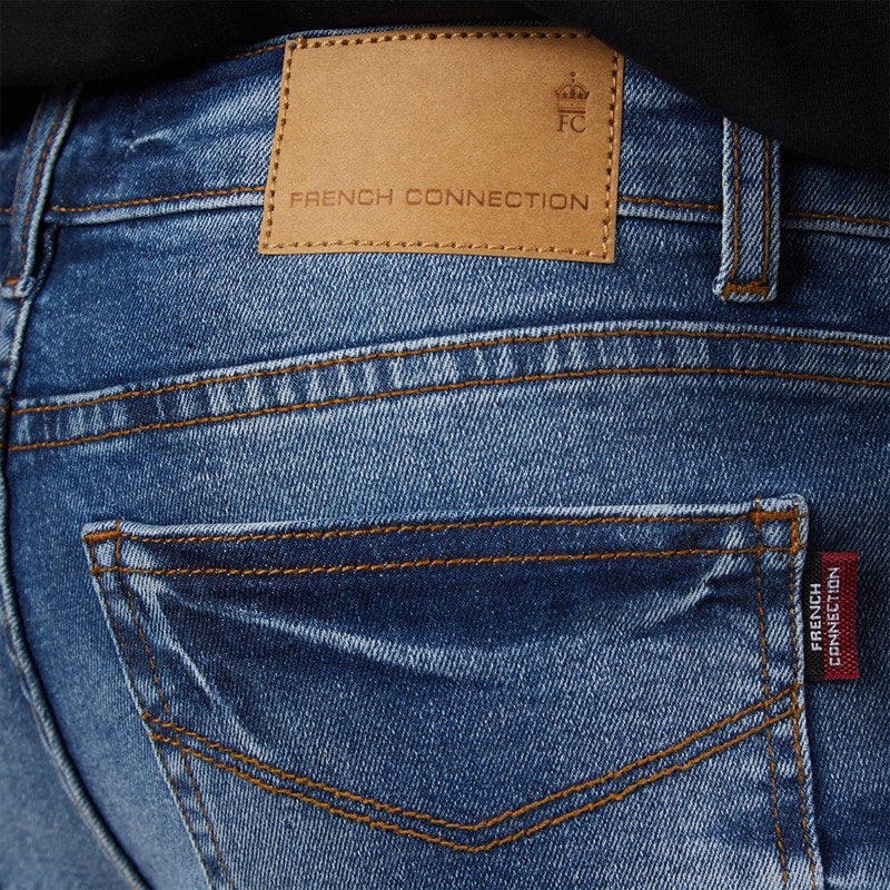 French Connection Boys Denim Shorts Mid Blue - Image 3