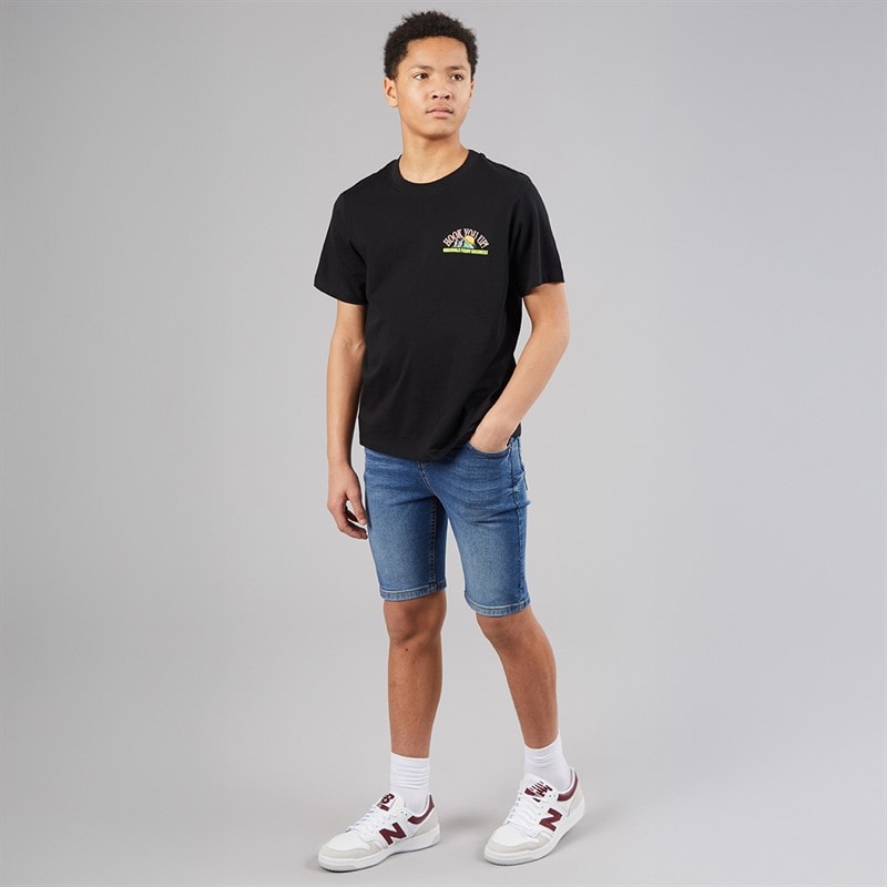 French Connection Boys Denim Shorts Mid Blue - Image 4