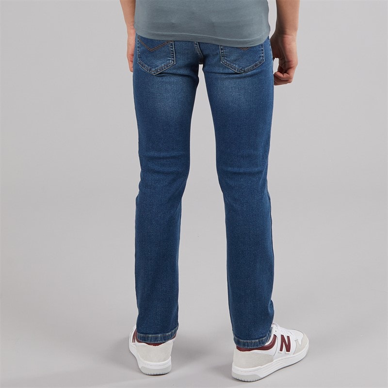 French Connection Boys Straight Fit Jeans Mid Blue - Image 2