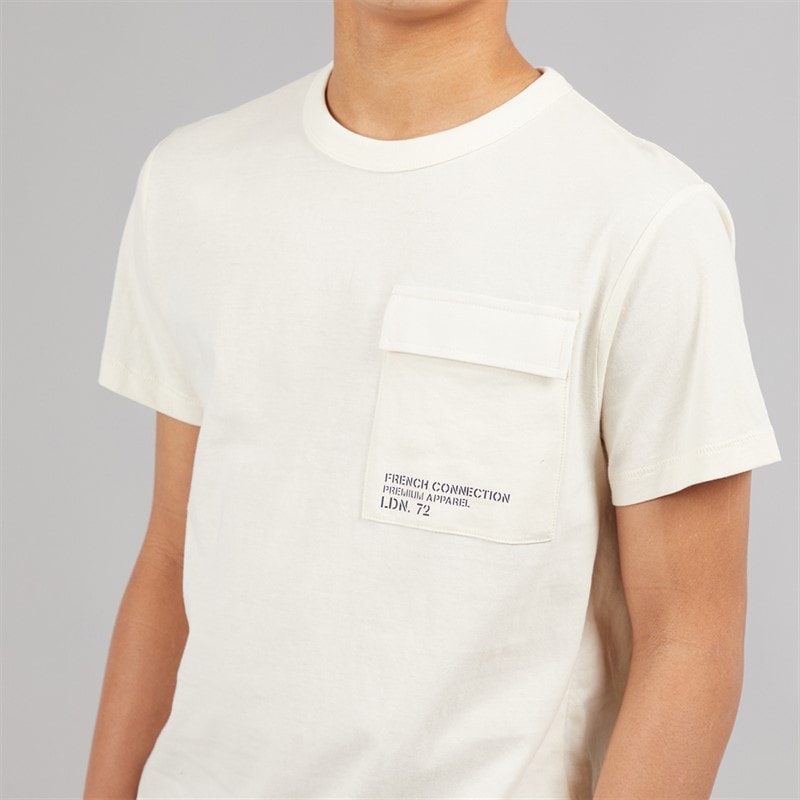 French Connection Boys Utility T-Shirt and Shorts Set Stone / Marine Stone/Marine - Image 3