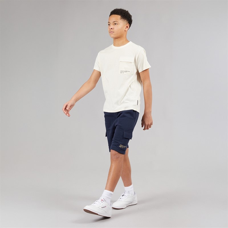 French Connection Boys Utility T-Shirt and Shorts Set Stone / Marine Stone/Marine - Image 4