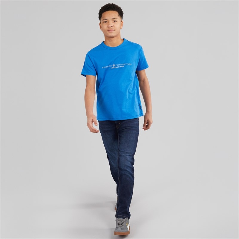 French Connection Boys Straight Fit Jeans Dark Blue - Image 4