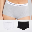 French Connection Womens Three Pack Shorty Briefs Multi 3