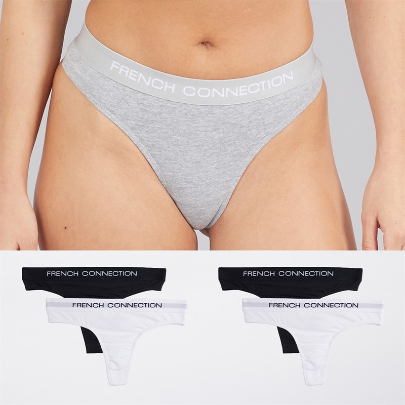 French Connection Womens Five Pack Thongs Multi 1 - Image 1