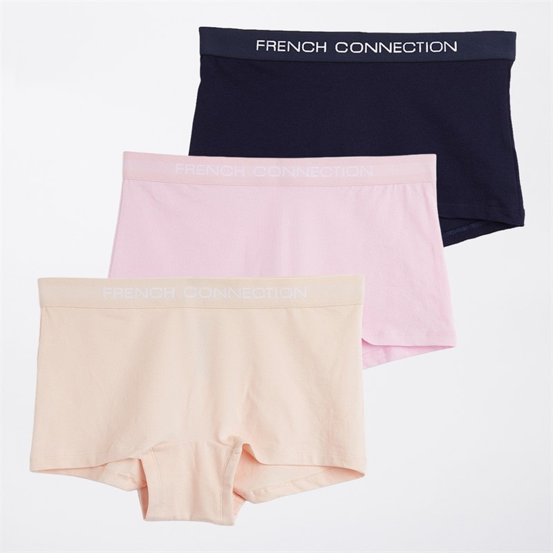French Connection Womens Three Pack Shorty Briefs Multi 4 - Image 3