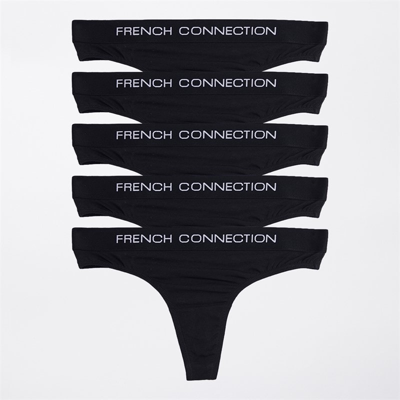 French Connection Womens Five Pack Thongs Multi 6 - Image 2
