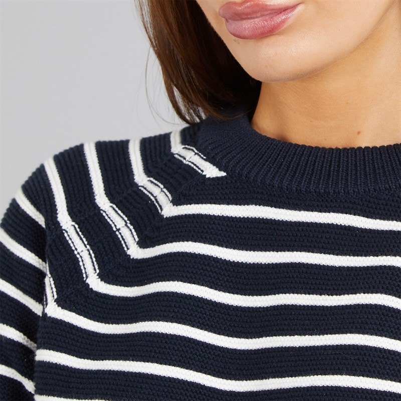 French Connection Womens Mozart Stripe Jumper Midnight/White - Image 3